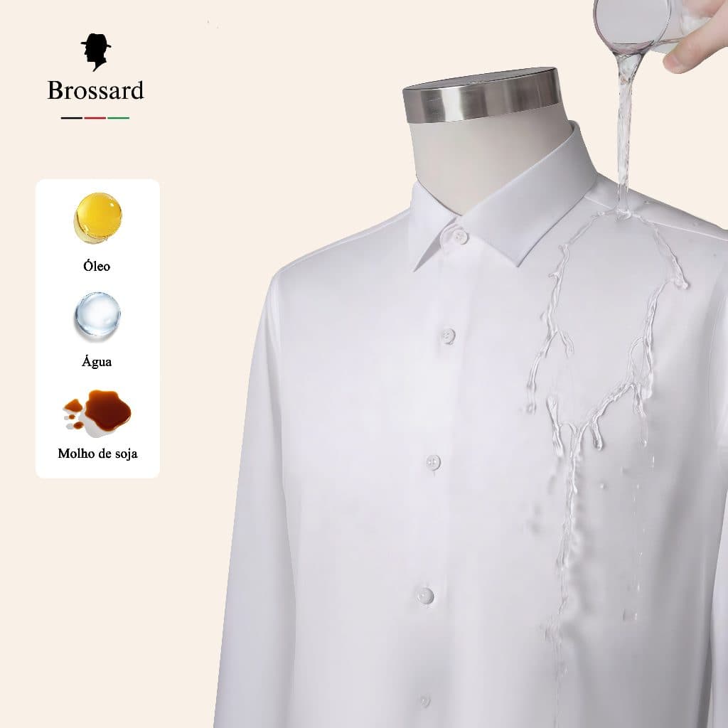 Camisa Social Masculina em Fibra de Bambu com 3 Proteções - Tecido Macio, Confortável e Respirável