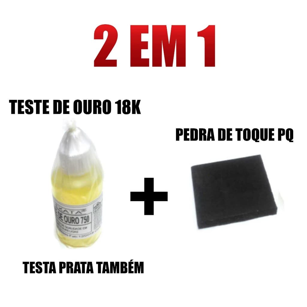 Kit Teste Ouro Prata - Pedra De Toque + Ácido18k Pedra de testar ouro