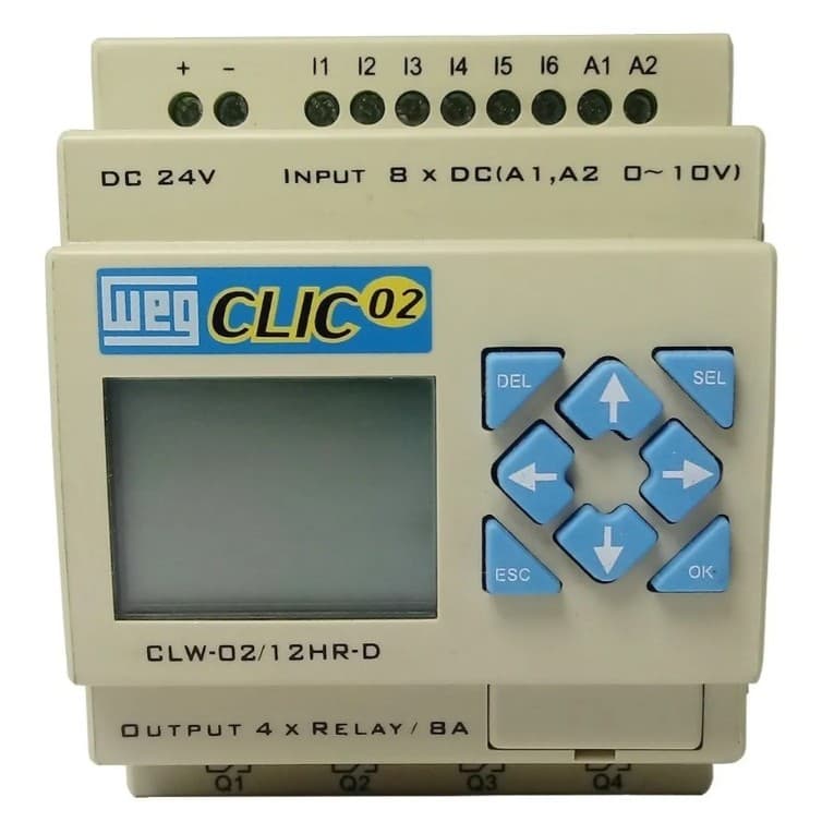 Controlador Weg Logico Clw-02 12hr-d 3rd Clic02 24vcc