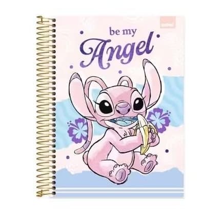 Caderno Universitário Capa Dura, 10 matérias -160 Folhas, Stitch, Spiral 1 UN