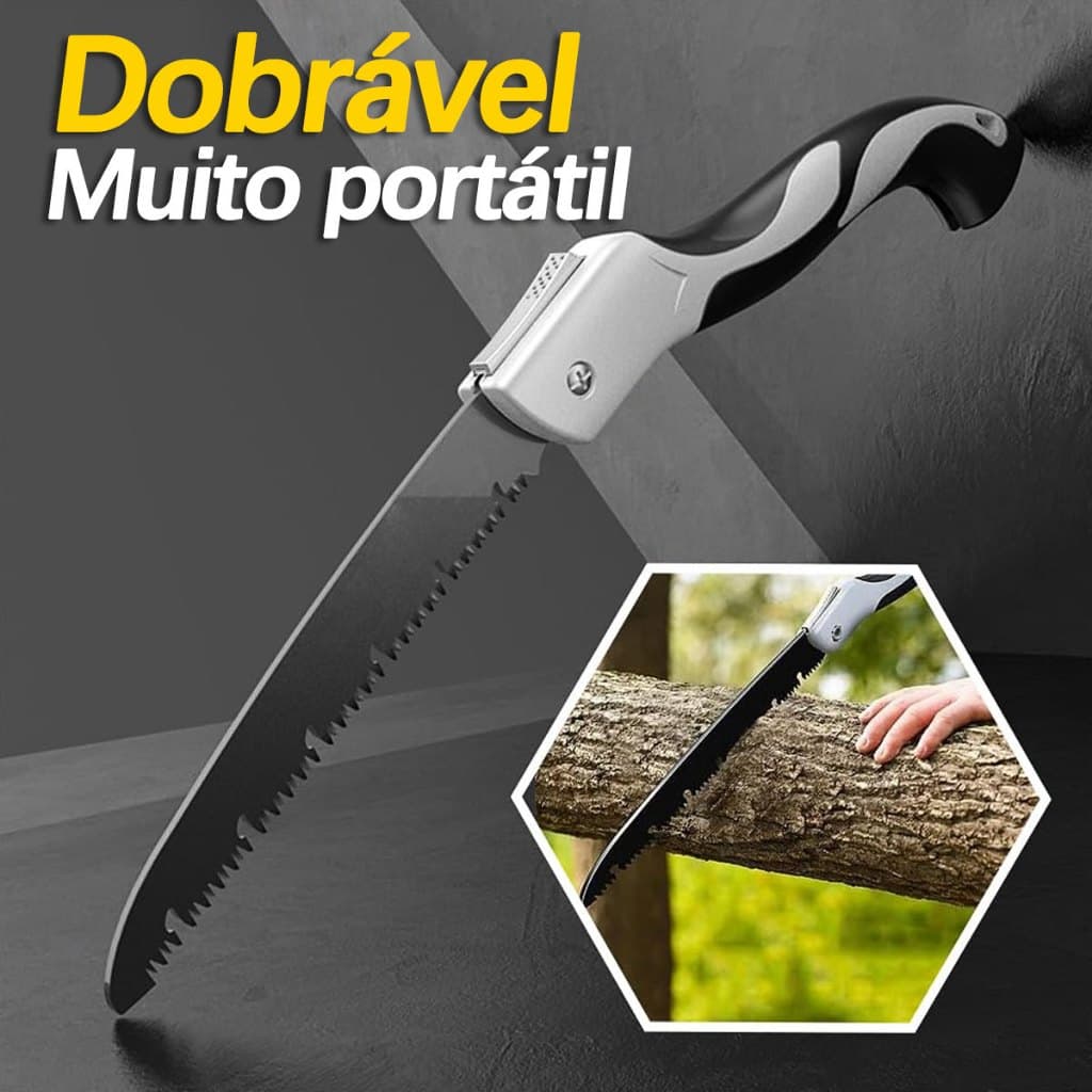 Serra dobrável profissional portátil lâmina de 25 cm ideal para jardinagem camping e atividades ao ar livre
