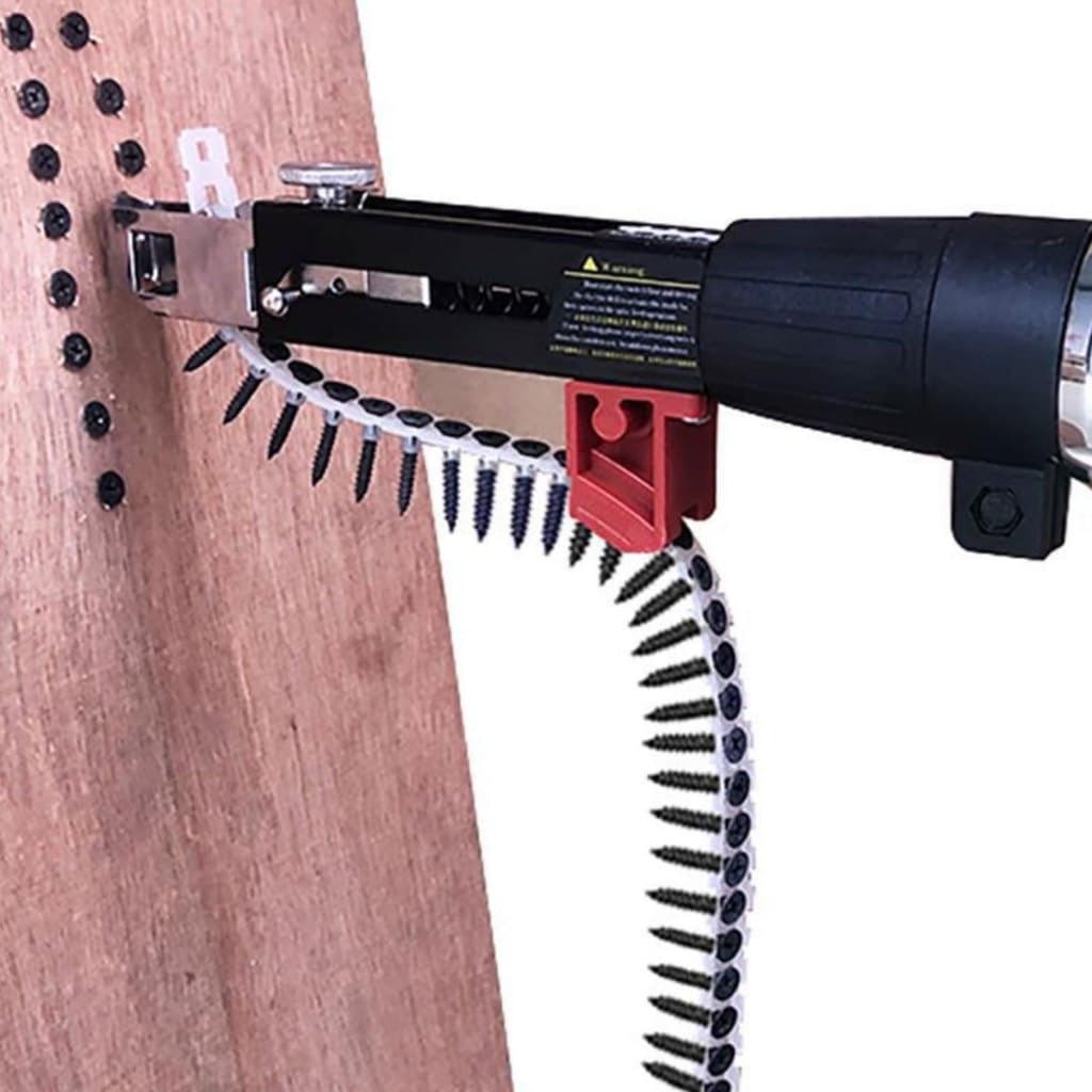 Adaptador de furadeira de troca rápida com alimentação automática de pregos para drywall, com parafusos para drywall