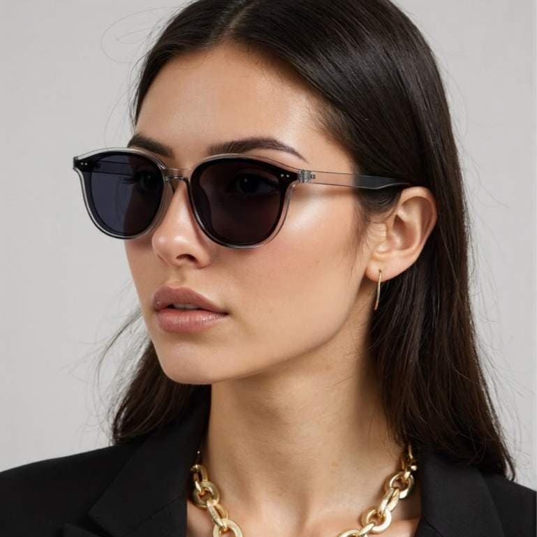 Óculos de sol retrô unissex street minimalista, versátil, com proteção UV  Simples  Casual