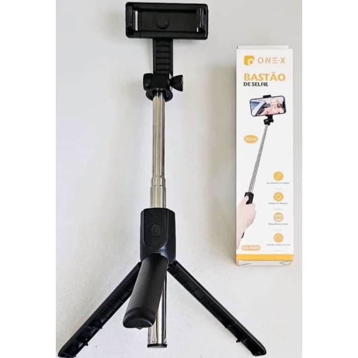 🤳 Bastão de Selfie One-X SEL-6829 – Tripé 3 em 1 com Controle Bluetooth