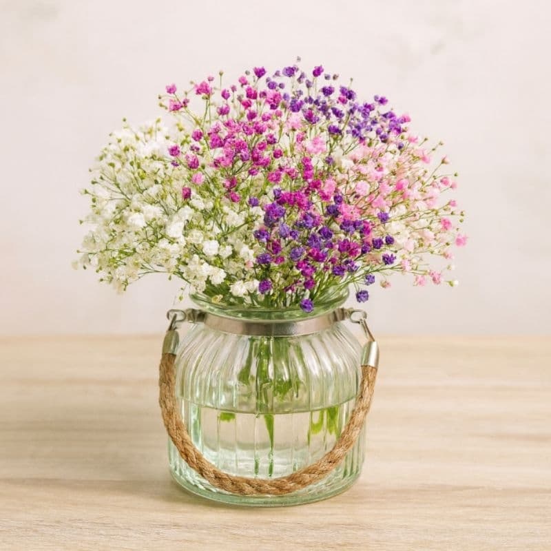 Vaso de Vidro Canelado com Alça Rústica 700ml Decoração Moderna para Casa, Sala, Flores e Ambiente Elegante