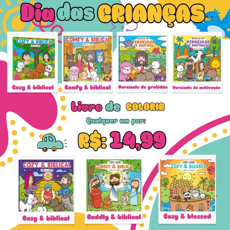 Livro de colorir estilo bobby gods- 1 livro bíblico para colorir