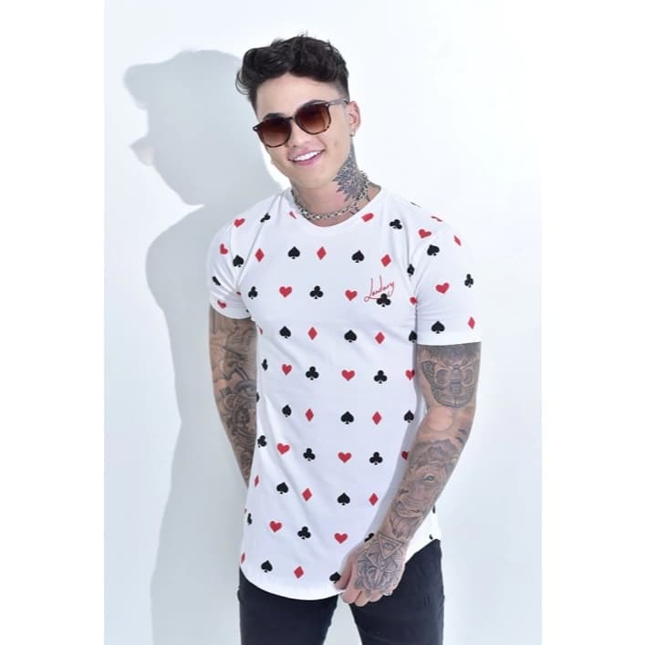 Camisetas Masculina Longline Oversized Streetwear