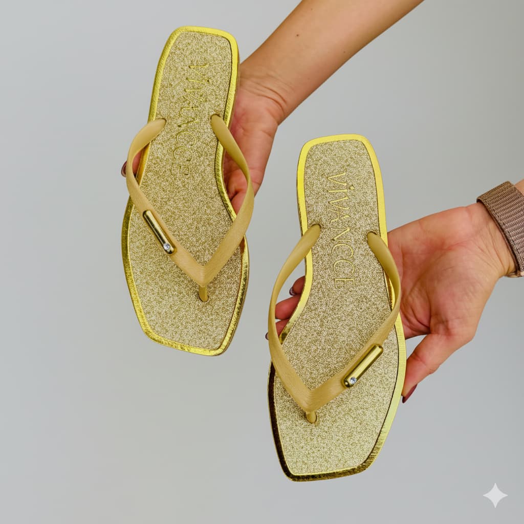 Chinelo Feminino de Dedo Vivancce com Glitter Super Confortável ideal para o dia a dia a pronta entrega envio imediato