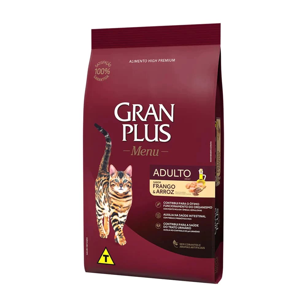 Ração GranPlus Menu Gatos Adultos Frango 10,1kg