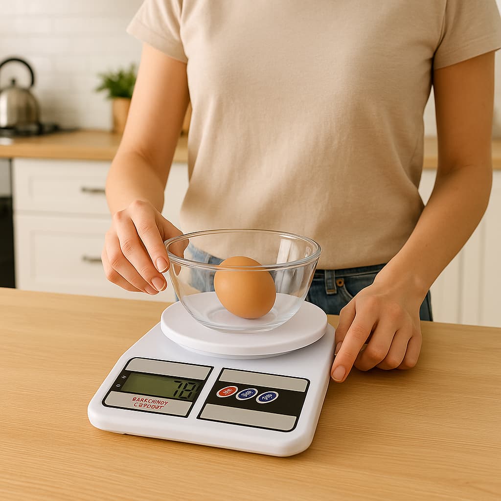 Balança Digital de Cozinha 10kg pratica, Branca Ideal para Cozinha