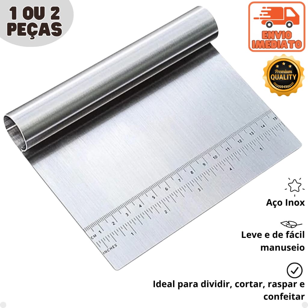 Espátula Em Inox Prática Raspador De Massa Com Cabo Tubular Utensílios para Cozinha