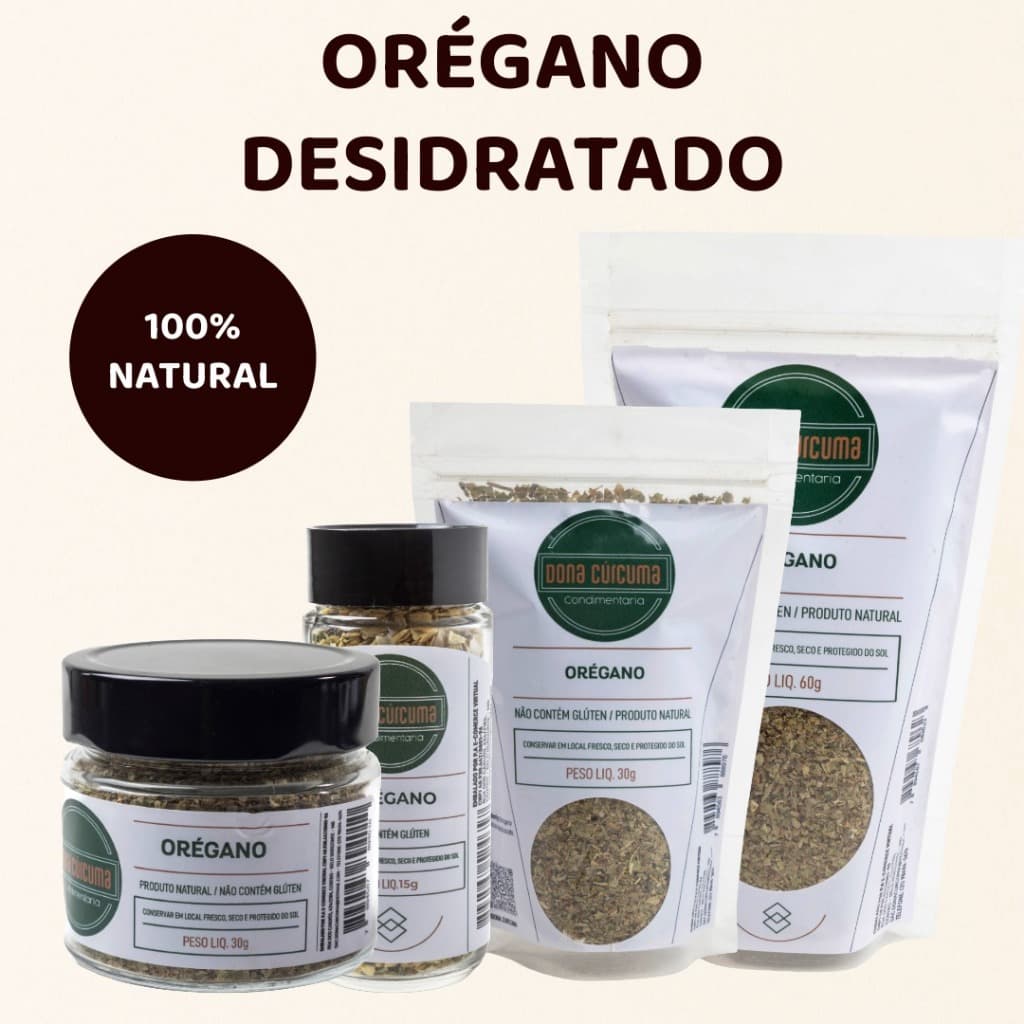 Orégano Desidratado 100% Natural | Temperos e Especiarias – Dona Cúrcuma