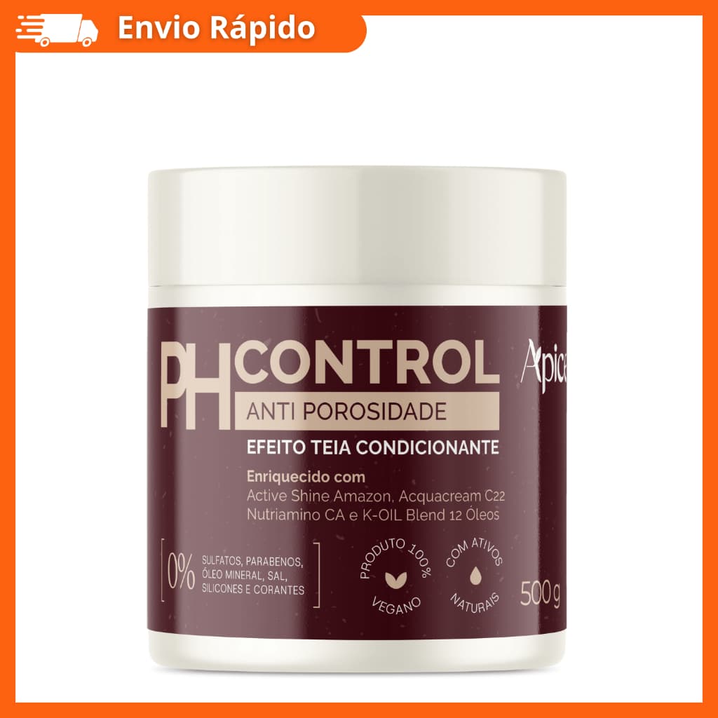 Máscara PH Control 500g Acidificante Apice Efeito Teia brilho maciez resistência Anti Frizz