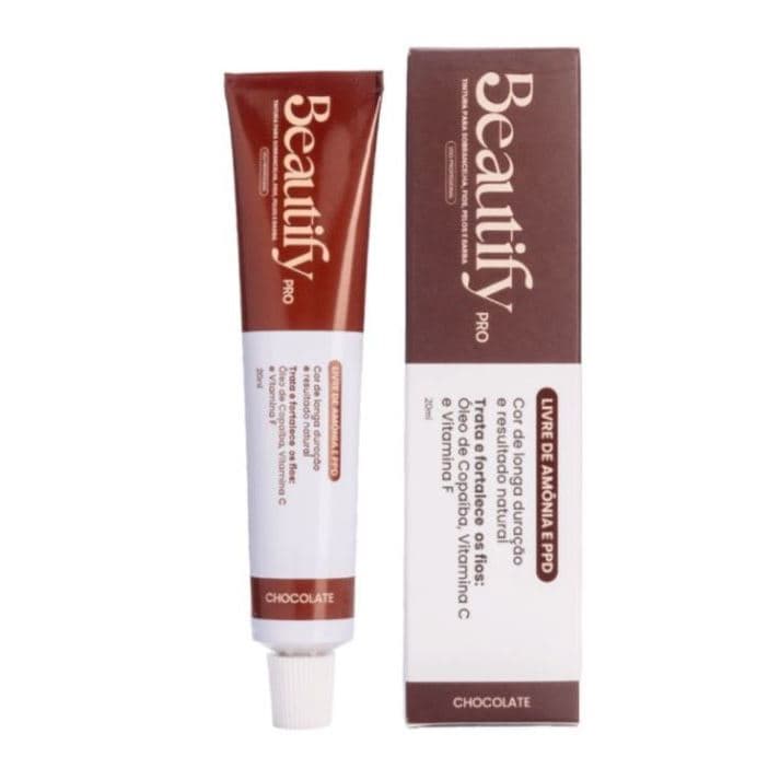 Tinta Pra Sobrancelha Barba Fio Beautify Tintura Sem Amônia -  Cor Chocolate