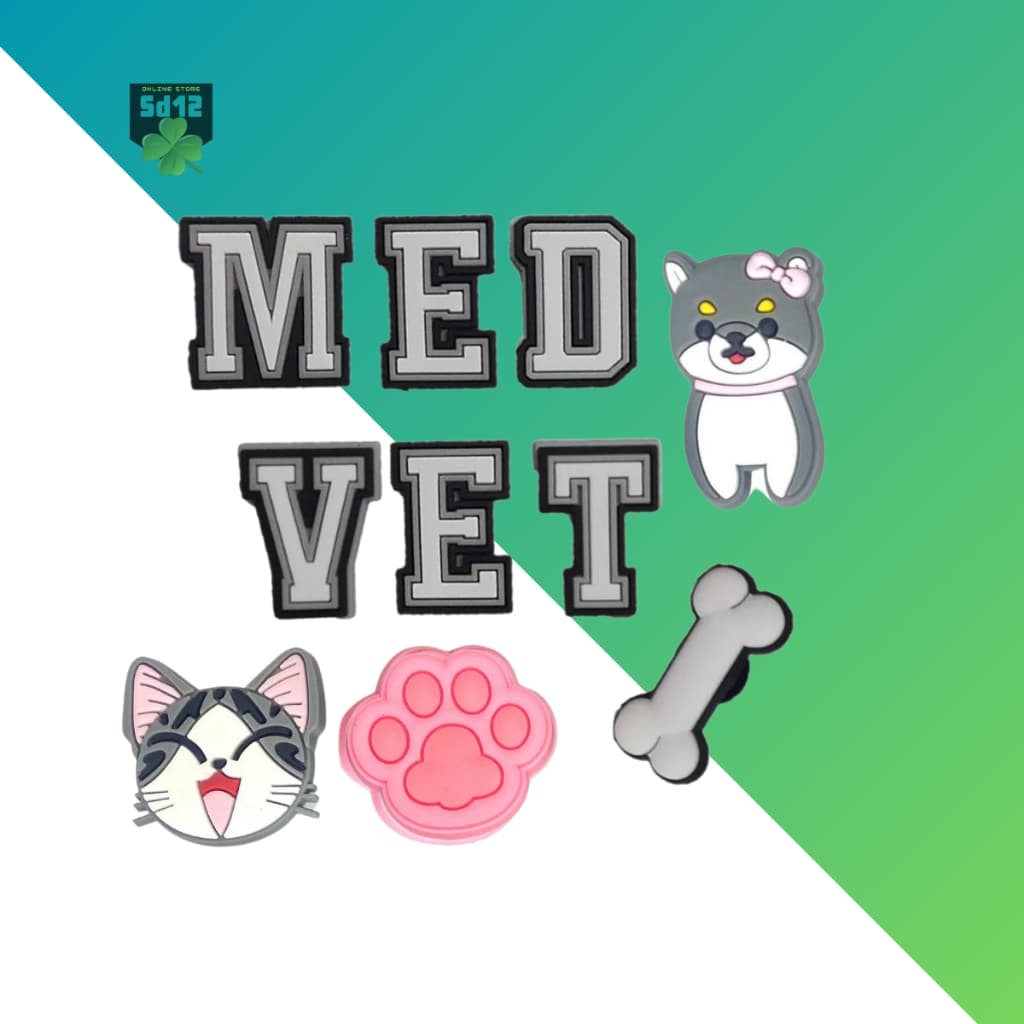 Pin Kit Com 10 Pin de Apliques para  Babuches Calçados - Tema Veterinária | Pet Lovers