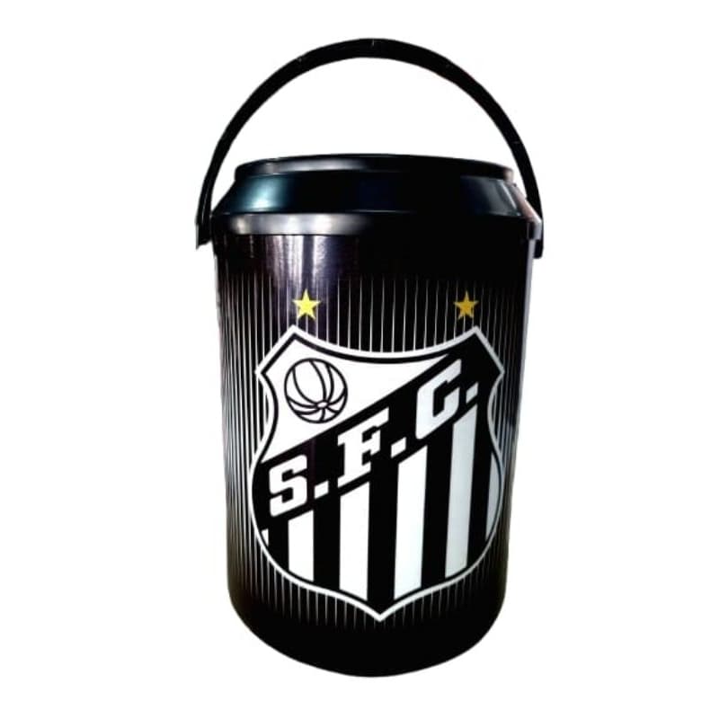 Cooler Térmico Oficial Santos Futebol Clube Caixa Térmica Licenciada Bolsa Futebol Time Porta-copos