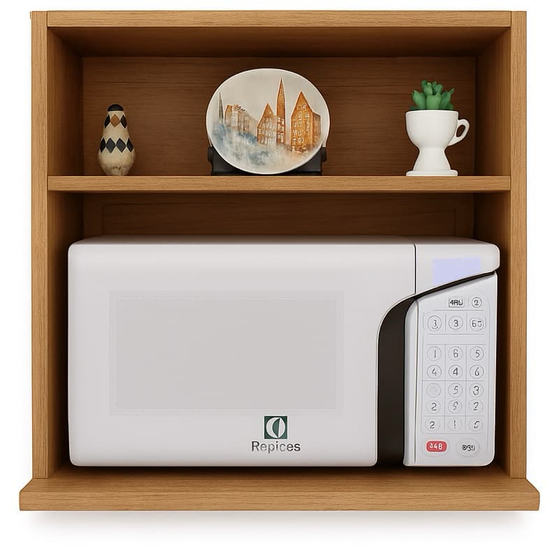 Armário de Microondas Com Nicho Porta Tempero