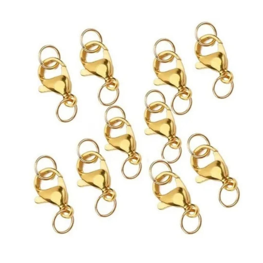 Fechos Lagosta 14mm+ Argola Metal Para Pulseira 10/25/50