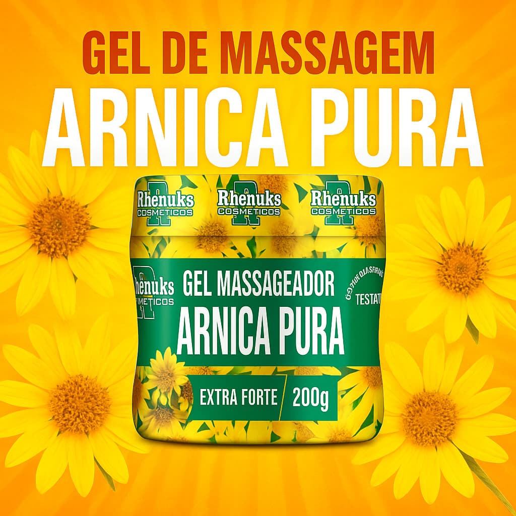 Gel Massageador Arnica Pura Extra Forte 200g – Alívio Rápido das Dores Musculares e Cansaço