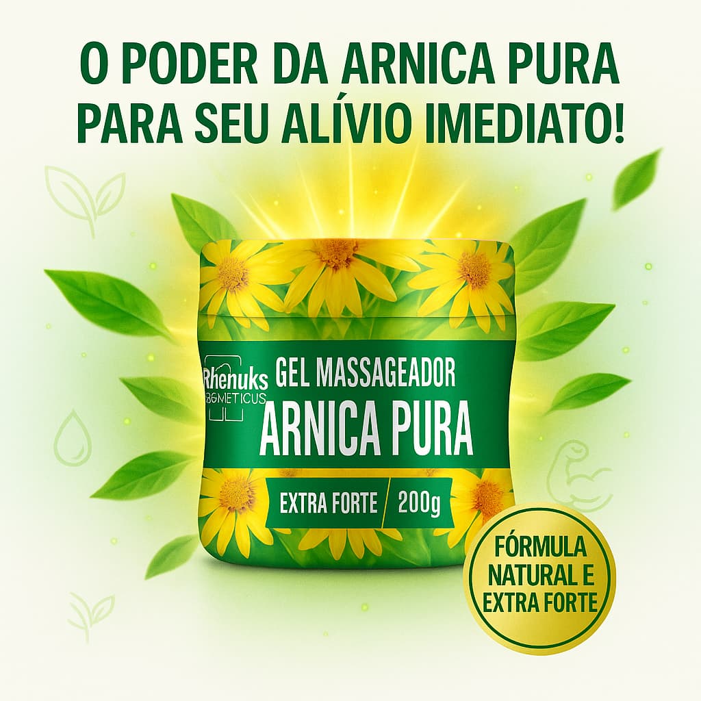 O Poder da Arnica Pura para Seu Alívio Gel Massageador Extra Forte 200g Muscular Relaxante