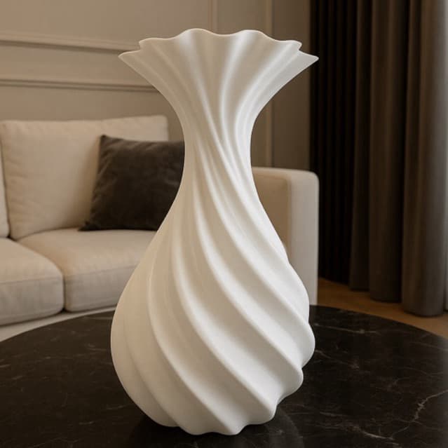 Vaso Decorativo Moderno Elegante Espiral Qualidade - Envio Rápido - Safira