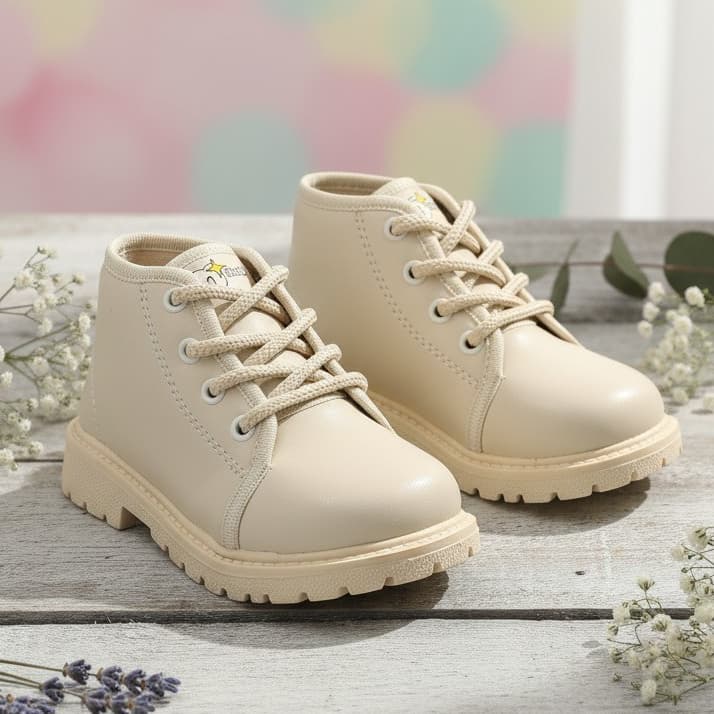 Bota Coturno Infantil Para Meninos e Meninas Bordado Off-White Nany Kids