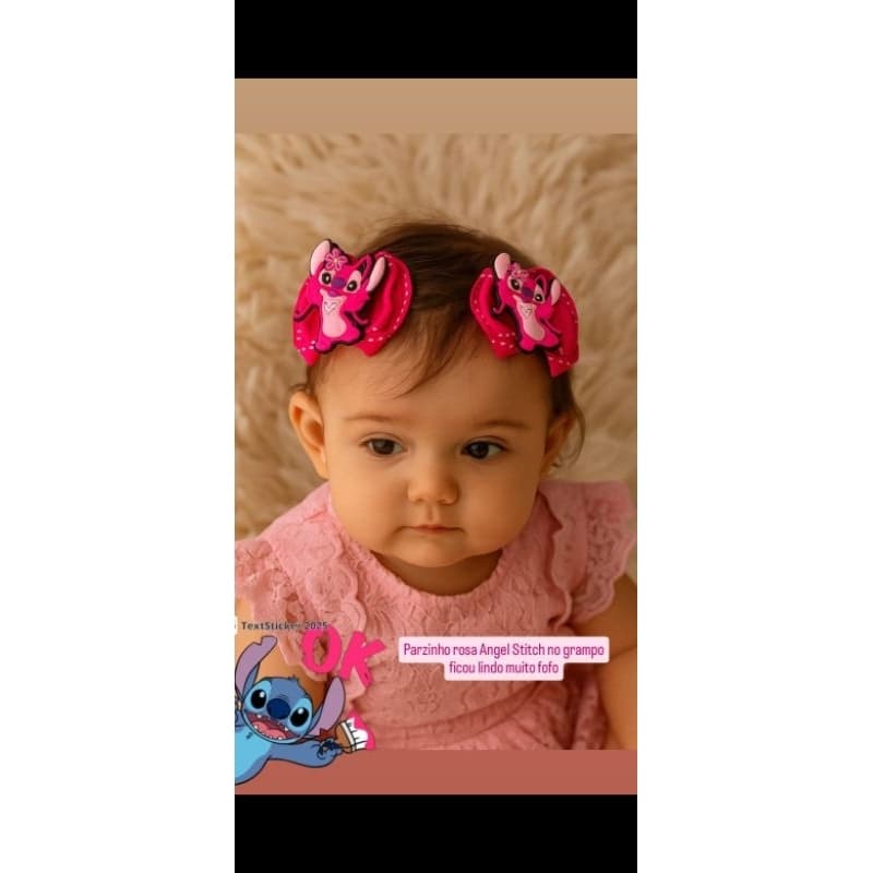 Parzinho de laços Stitch xuxinha