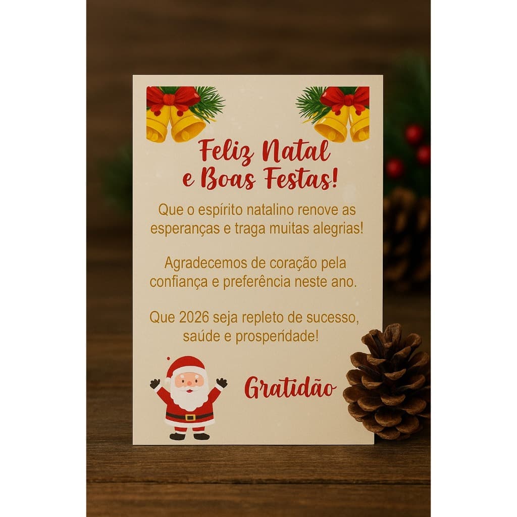 50 Cartão de agradecimento natal e ano novo boas festas ENVIO IMEDIATO