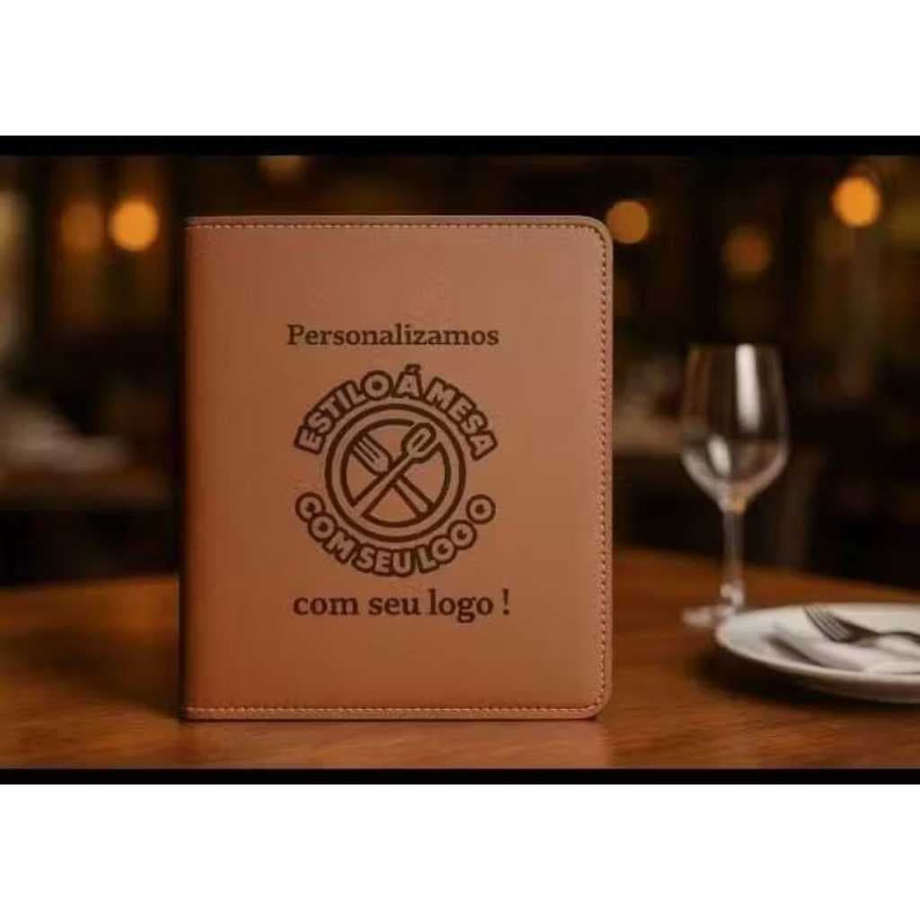 5 Porta Cardapios A4 Premium Para Seu Restaurante Com LOgo.