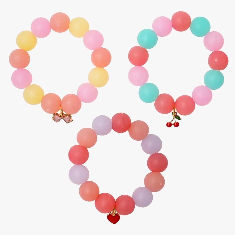 Borracha Pulseira com Pingente Tris Holic Charm - Borracha Fofa Papelaria Fofa Material Escolar