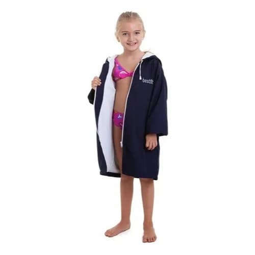 Roupão Infantil Natação Parka Capuz Praia Poncho Unissex