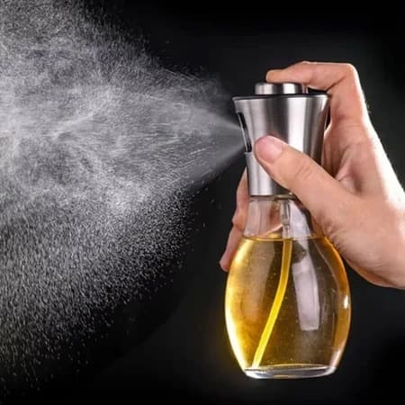 Galheteiro Vidro Spray 200ml Azeite Óleo Temperos Cozinha Dispenser Vidro Borracha Dosador Casa