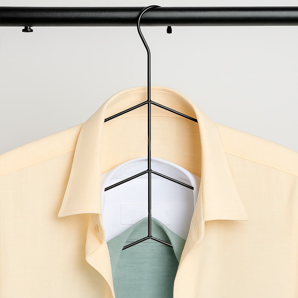 Kit 6 Cabides Camiseiro Triplo Camisa Social Reforçado