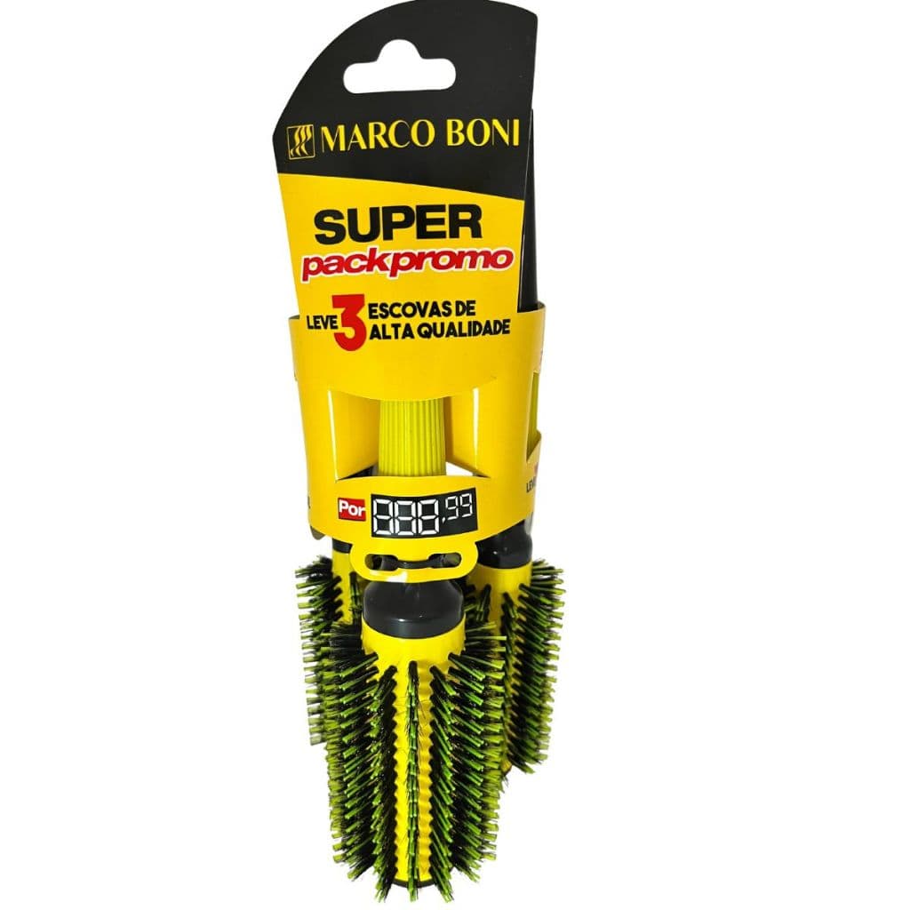 kit Escova de Cabelo Marco Boni SUPER PACK PROMO 3 Unidades