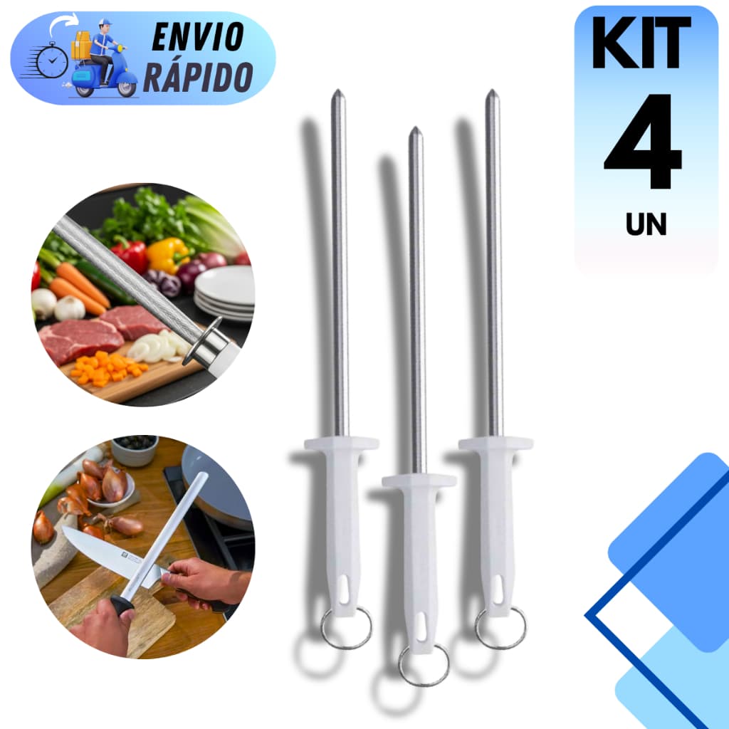 CHAIRA AFIADOR DE FACA AÇO INOX AMOLADOR DE FACA PROFISSIONAL CABO ERGONIMICO