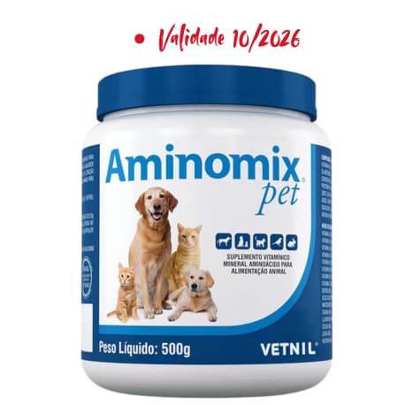Aminomix Pet Suplemento Vitamínico Para Cães E Gatos 500g