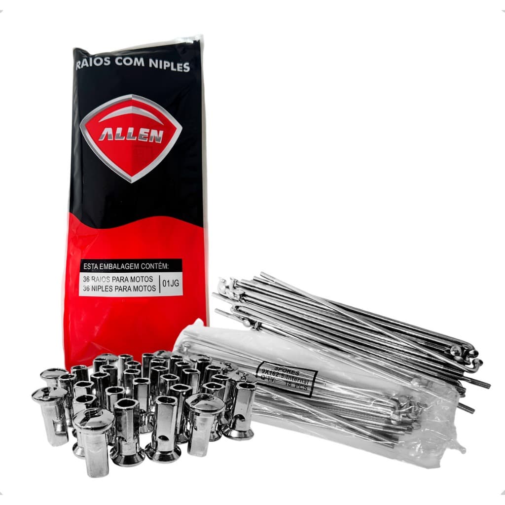 Jogo De Raio Inox 3.5mm Titan Start 125/150/160 Tambor Allen