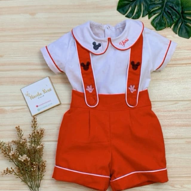 mickey/ conjunto suspensorio do mickey / conjunto personalizado