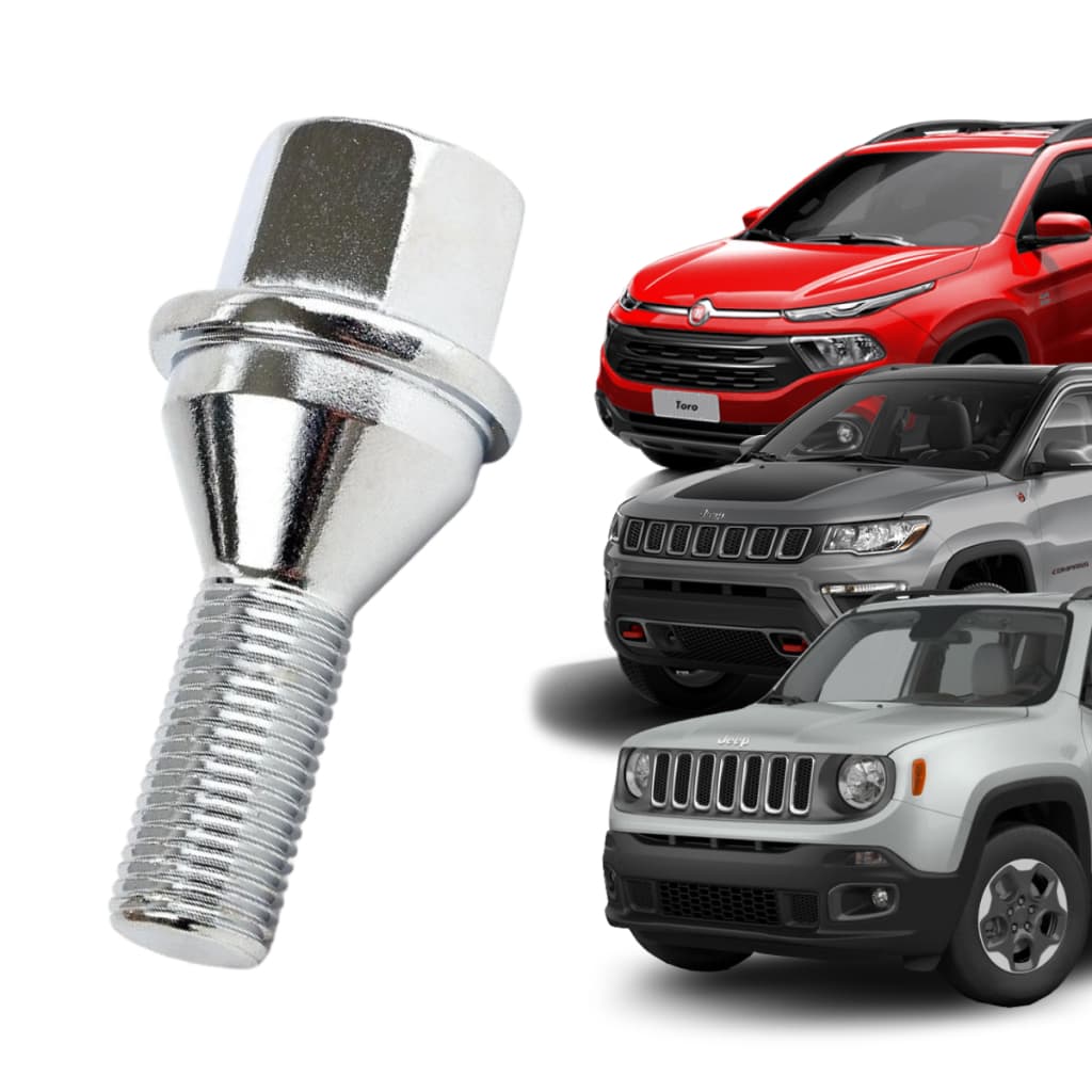 Parafuso Unidade Cromado Roda Jeep Renegade Compass Original Fiat Toro