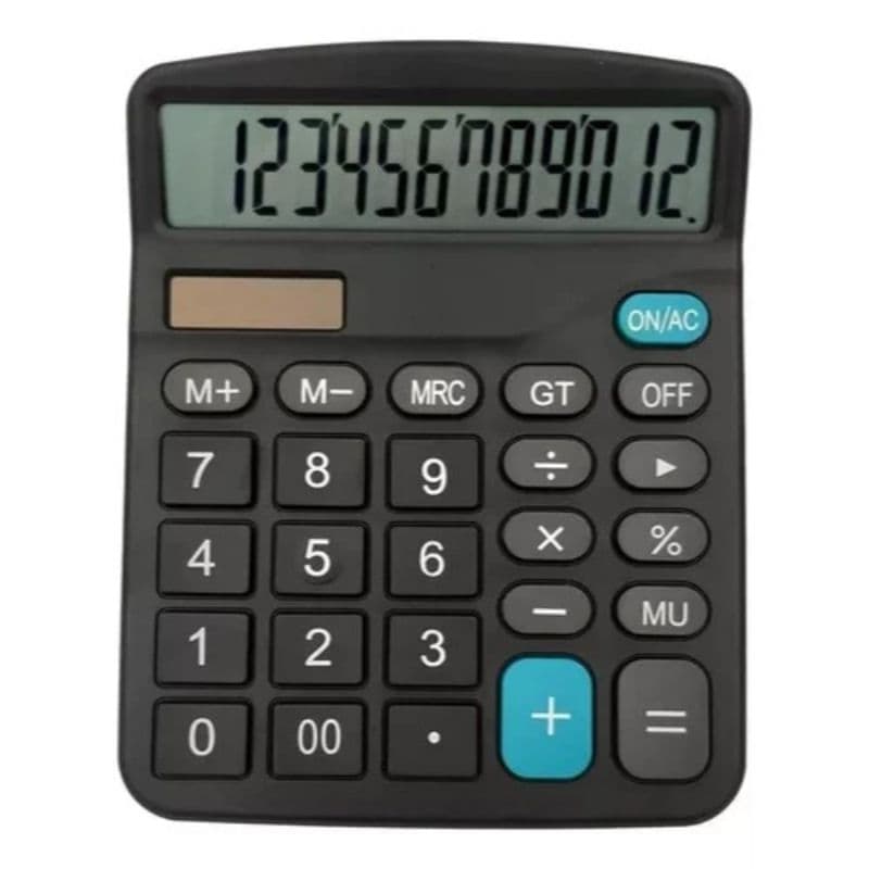 Calculadora Multifuncional Número Display Grande 12 Dígitos Cor Preto Batetia com Vida Longa LY-1901