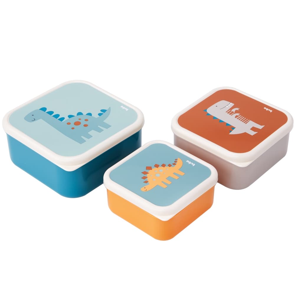 Kit 3 Potinhos Buba Com Tampa 240ml 380ml 550ml P/ Lanche