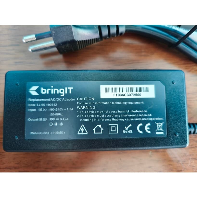 Fonte 19v 3.42a 65w para Notebook ( Mod 20 ) ( Usado )