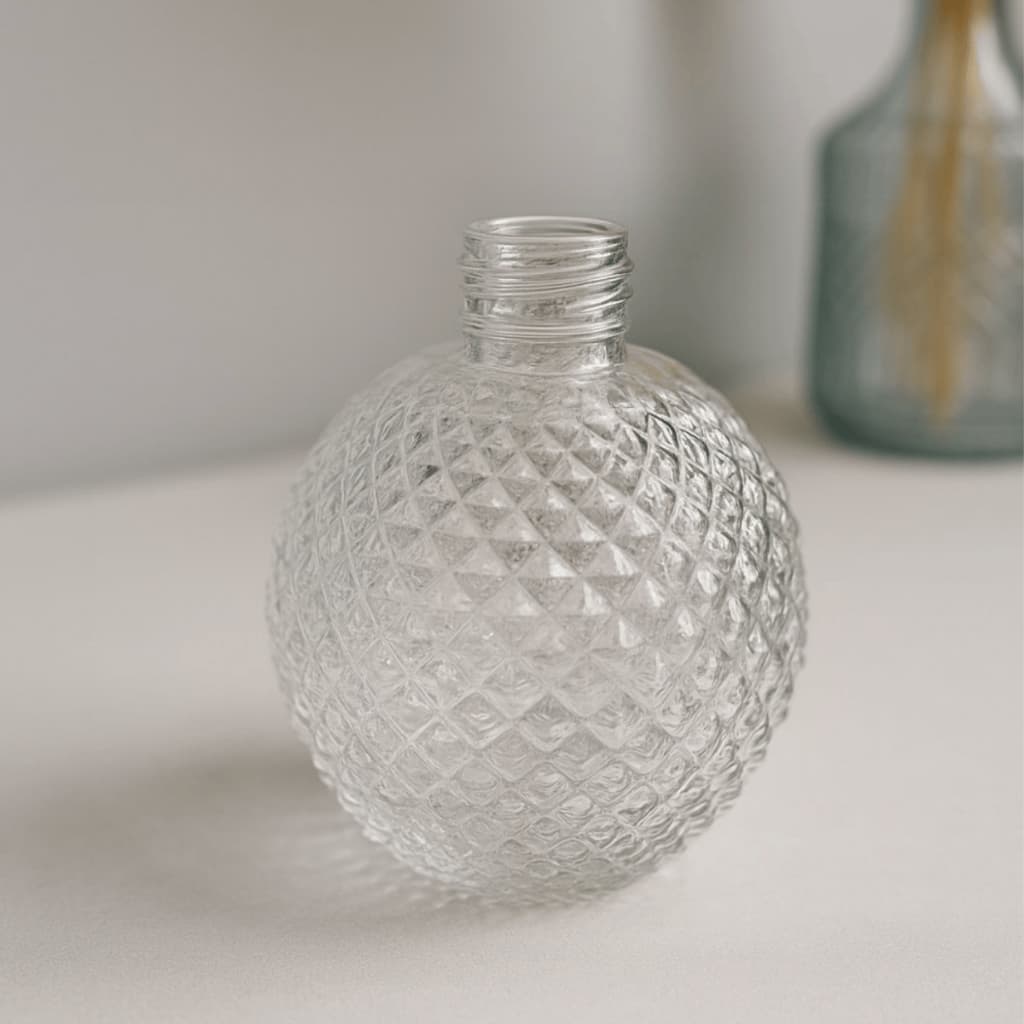 Frasco De Vidro Bico De Jaca Clear 350 ml Multiuso Perfume Difusor Creme Saboneteira 28/410