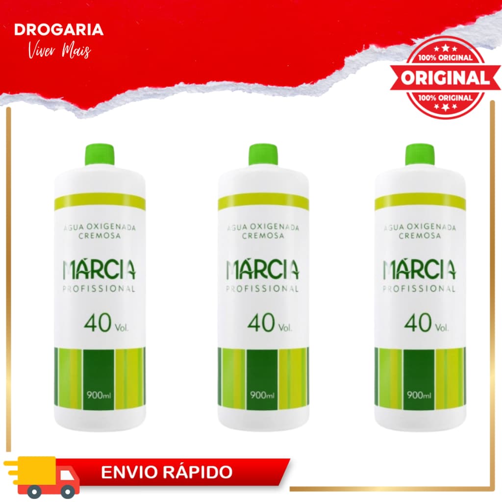 Kits Agua Oxigenada Márcia 40 Volumes 900ml