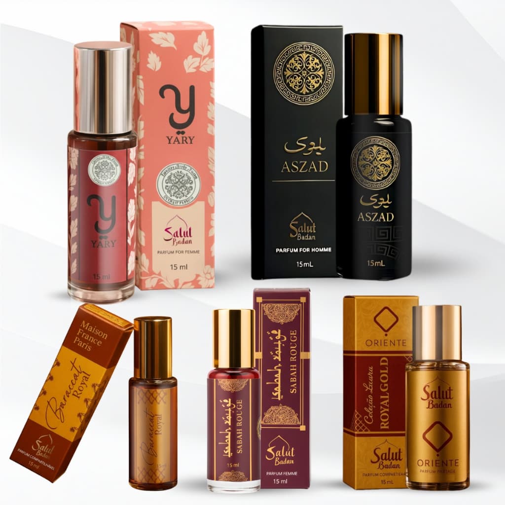 Perfume Feminino e Masculino Árabes Colonia 15ml - Salut Badan (Yara, Aszad, Sabah, Royal, Gold)