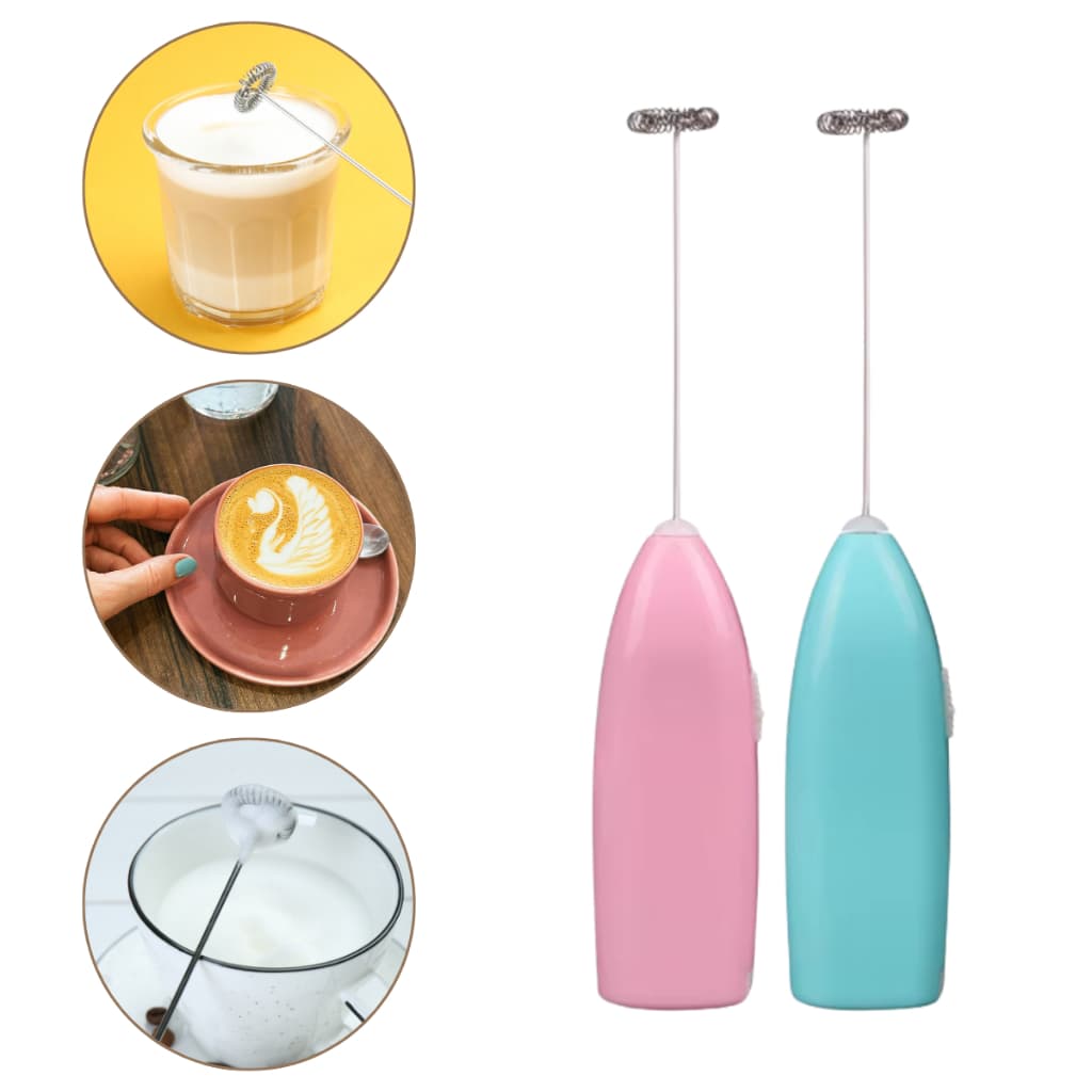 Mini Misturador Batedor Mixer Elétrico Para Ovos Leite Café + Pilhas