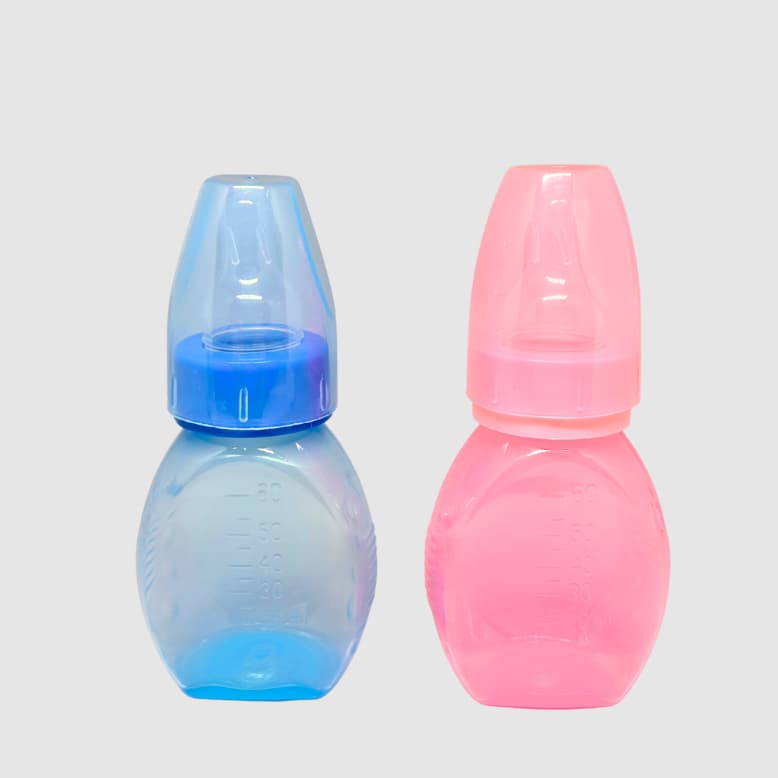 Mamadeira Chuquinha Bico Silicone infantil Rosa Azul 60ml