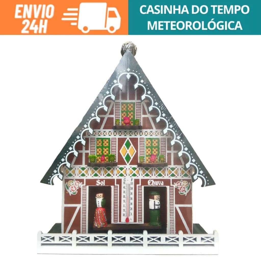 Casinha Do Tempo Meteorologica Sol E Chuva Decoração Artesanal Em MDF