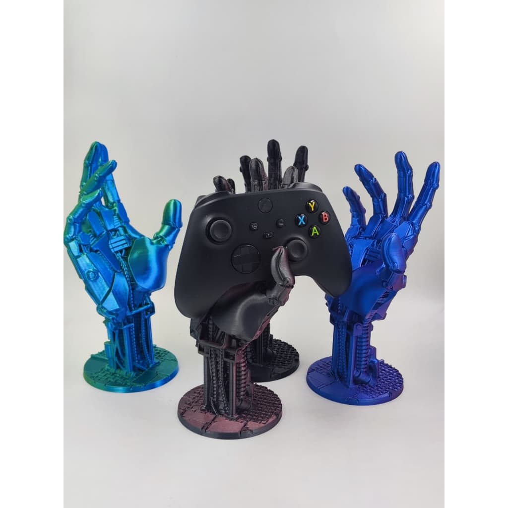 Suporte  Novo modelo Mão Robo com Base Redonda Gamer mão Robotica pra controle Universal xbox PS5