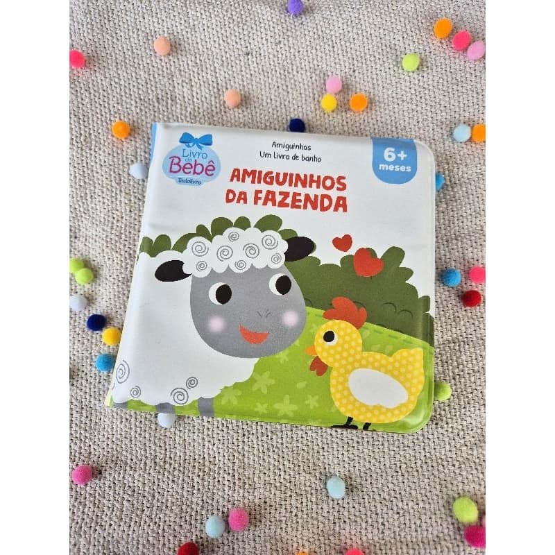 Livro de Banho Infantil | Amiguinhos da Fazenda | Brincadeira | Histórias | 6m+